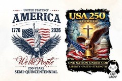 4th of July 250th Anniversary USA PNG Bundle, Digital Download