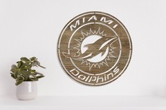 Miami Dolphins badge laser cut vector files dxf, svg, eps. ai, pdf, png