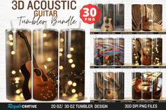 3D Tumbler Wrap Bundle PNG 20oz 30oz Skinny Sublimation , Digital Download
