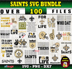 SAINTS SVG BUNDLE – Football Cut Files for Cricut, Silhouette & Laser Cutting