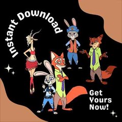 Zootopia Zootropolis SVG Instant Digital PNG CNC Clip Arts Pack Bundle Cutting