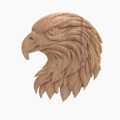 Eagle Head STL File for CNC Router 3D Printer 3D Printable Bird Wall Sculpture