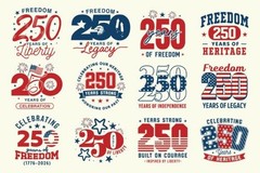 USA 250th Anniversary SVG Bundle Patriotic Cricut Designs, Digital Download
