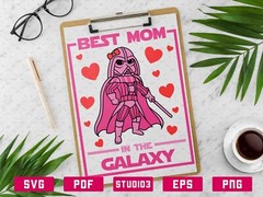 Best Mom in the Galaxy SVG PNG JPG – Digital Cricut Game Sign, Clipart, Mom svg