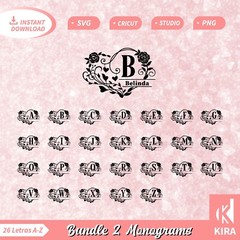 2 Monogram Mother’s Day, Svg, cricut, png, Silhouette file digital
