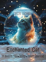 Digital Image Picture Wallpaper Background AI Art Digital Download Cat ClipArt