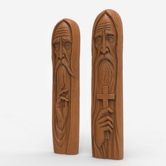 Orthodox Saint Relief Wood Carving Design – Wood Carving Design – 3D STL CNC