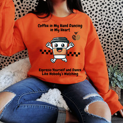 Dancing Coffee Cup PNG – Funny Coffee T-Shirt Design – Coffee in My Hand