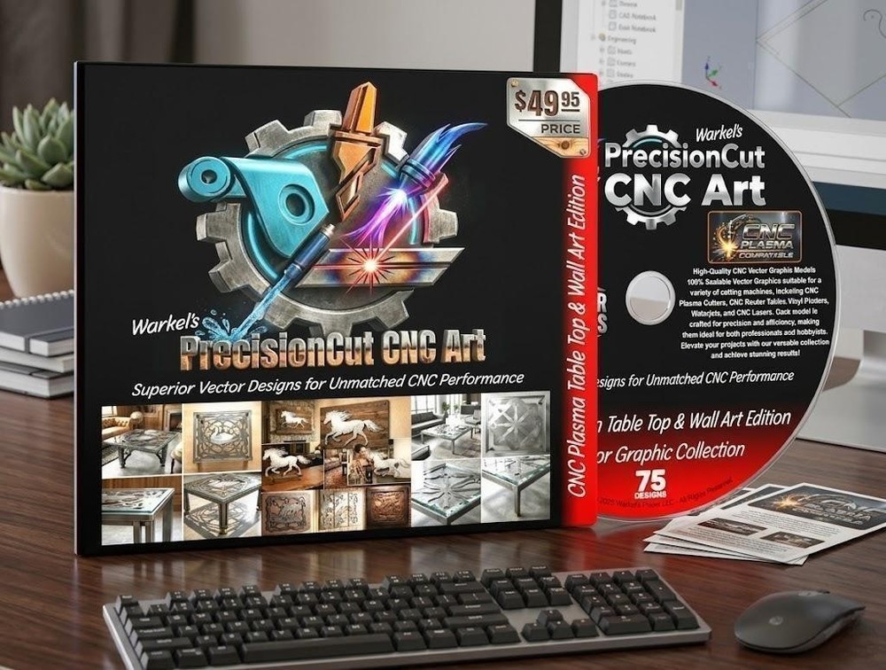 CNC Table Top & Wall Art Edition Vectors EPS, SVG, DXF CD-Rom FREE SHIP
