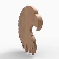 Eagle Head STL File for CNC Router 3D Printer 3D Printable Bird Wall Sculpture