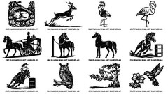 CNC Plasma Wall Art Sampler CNC Vectors in EPS, SVG, DXF CD-Rom FREE SHIP