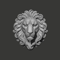 Majestic Lion Head Wood Carving Design – Wood Carving Design – 3D STL CNC File