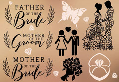 Bride SVG Bundle, SVG Files for Print & Cricut, Silhouette & Laser Cutting