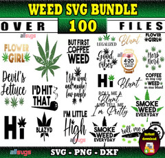 Weed SVG Bundle, SVG Files for Print & Cricut, Silhouette & Laser Cutting