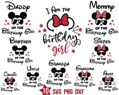 10 Disney Birthday Girl SVG Bundle, SVG for Cricut, Cricut Explore