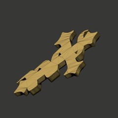 God Is Love Cross Sculpture – Printable Design Sculpture CNC STL File – 3D