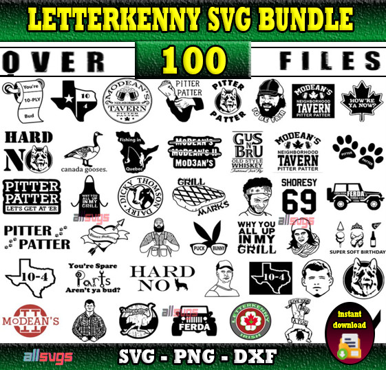 LETTERKENNY SVG BUNDLE – TV Show Characters & Quotes for Cricut & Silhouette
