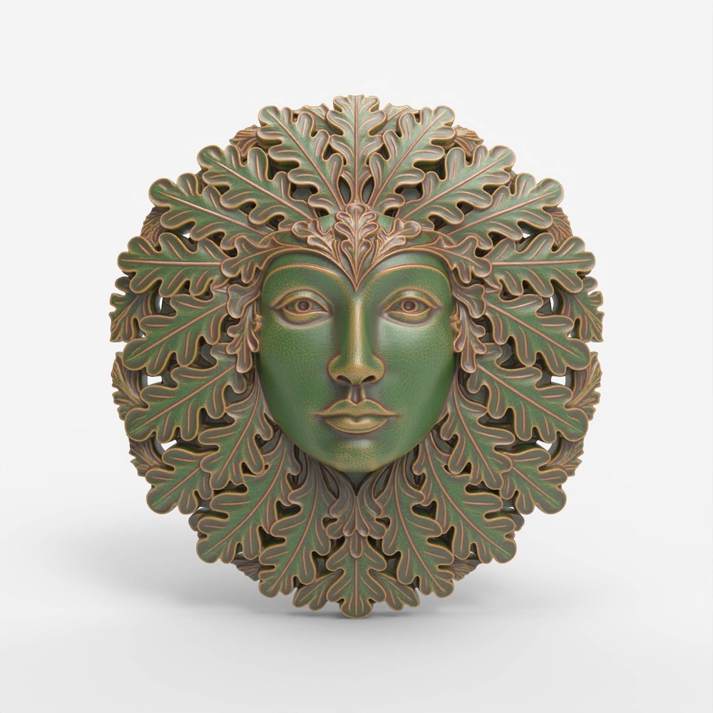 STL File Green Woman Sculpture – Printable Design Sculpture CNC 3D STL File