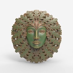 STL File Green Woman Sculpture – Printable Design Sculpture CNC 3D STL File