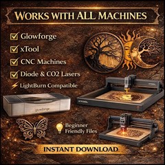 Mystical Laser Cut Files SVG Bundle, 16 Unique Designs, Digital Download
