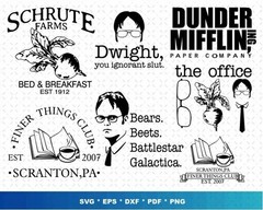 The Office SVG Bundle, SVG Files for Print & Cricut, Silhouette & Laser Cutting