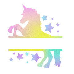 Unicorn Split monogram SVG, Unicorn svg file, SVG files for cricut, Digital file