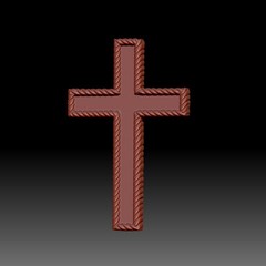 Cross Wood Carving Design – Wood Carving Design – 3D STL CNC File