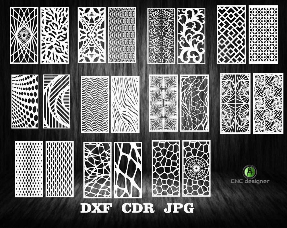 DXF-CDR of PLASMA LASER AND ROUTER Cut -CNC 22 PANELS X2