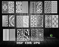 DXF-CDR of PLASMA LASER AND ROUTER Cut -CNC 22 PANELS X2
