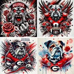 48 Georgia Bulldogs PNG clipart Digital desktop wallpaper shirt transfer art