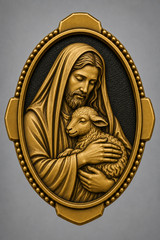 Jesus Lamb Religious Wood Carving Design – Wood Carving Design – 3D STL CNC File