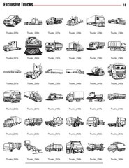 TRUCKS CLIPART-VINYL CUTTER PLOTTER IMAGES-EPS VECTOR CLIP ART CD