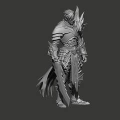 CNC Warrior Knight – 3D Printable – STL File for Laser & 3D Printing Resin Print