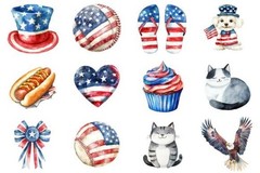 4th of July USA 250th Anniversary PNG Bundle Digital Download