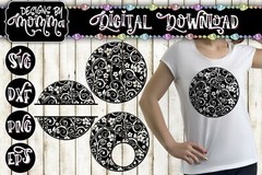 Basketball Flourish Split Monogram SVG DXF EPS PNG Cut File Cricut & Silhouette