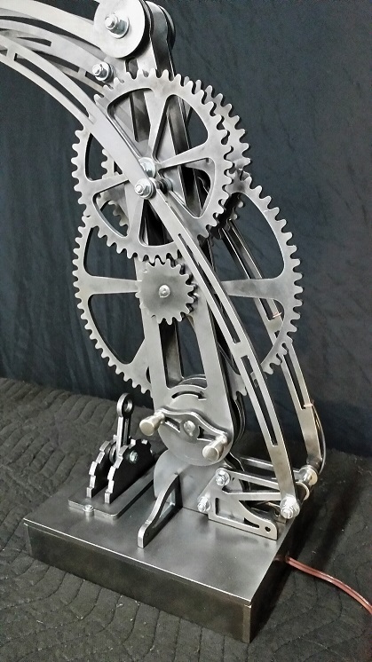 Steampunk STEEL lamp pattern dxf format CNC file for PLASMA cutting on CD