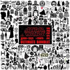 Best For T shirt&Mug Printing 1000 star wars Svg Png Bundle clipart Eps Dxf File