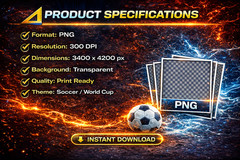Soccer World Cup 2026 Countries PNG Bundle Football Teams Clipart Designs