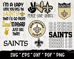 SAINTS SVG BUNDLE – Football Cut Files for Cricut, Silhouette & Laser Cutting