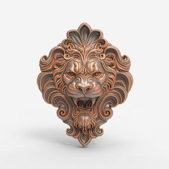 Angry Lion Head Wood Carving Design – Wood Carving Design – 3D STL CNC File