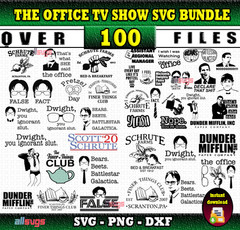 The Office SVG Bundle, SVG Files for Print & Cricut, Silhouette & Laser Cutting