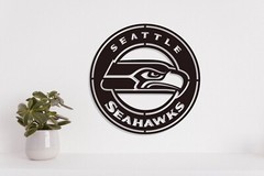 Seattle Seahawks badge laser cut vector files dxf, svg, eps. ai, pdf, png