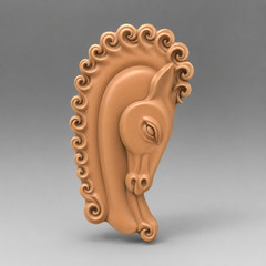 Horse Head Relief Relief 3D Model STL File for CNC Wood Carving