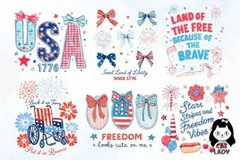 4th of July USA 250th Anniversary PNG Bundle, Digital Download