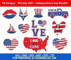 44 designs 4th of July SVG Bundle, patriotic svg, america svg, Fourth July SVG