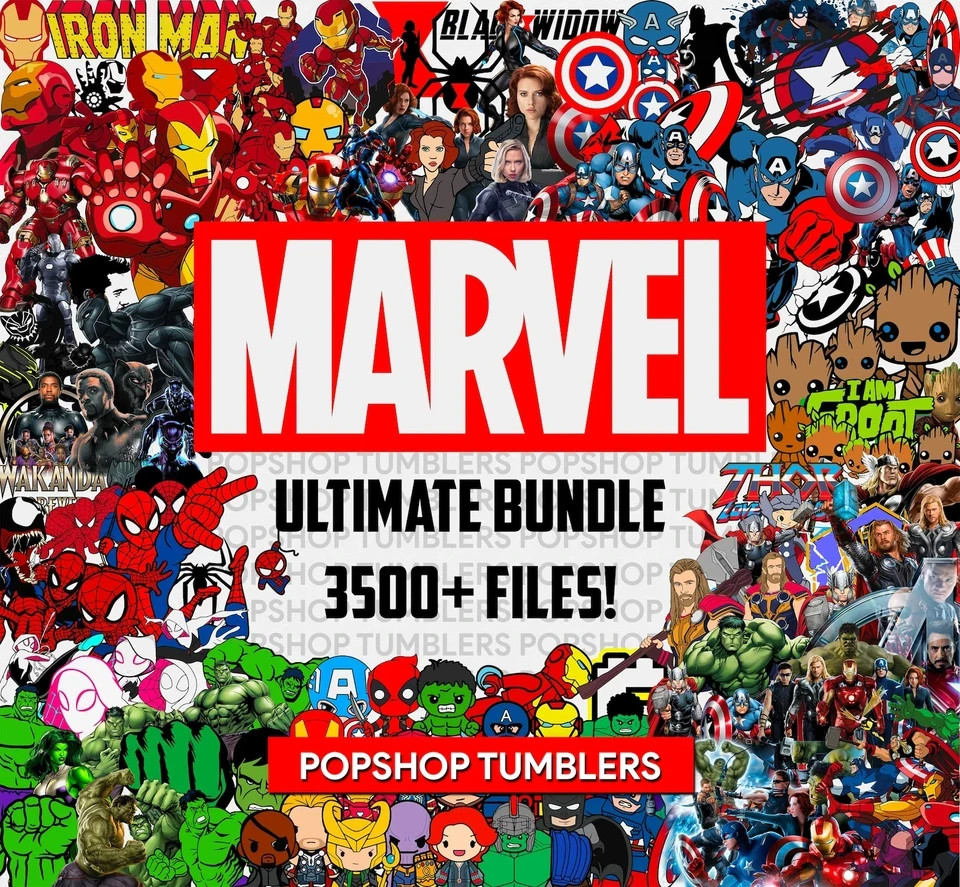 3500+ Mega Bundle LAYERED Files, Avangers, IronMan, Thor, Deadpool , Spider Man