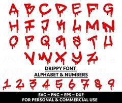 DRIPPING ALPHABET SVG – Drip Letters Svg, Drip Font Svg, Dripping Font Svg, Drip