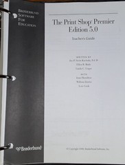 Vintage The Print Shop Premier Edition CD Rom 1997 Manual Teachers Template
