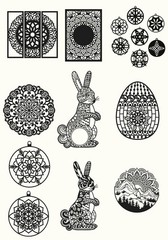 MEGA PACK +40 DXF SVG Ai Wall Art Designs on USB/CD – CNC Router Plasma Cutting