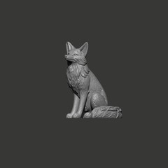 Fox Art – & 3D Art File – STL for CNC Router & 3D Printing